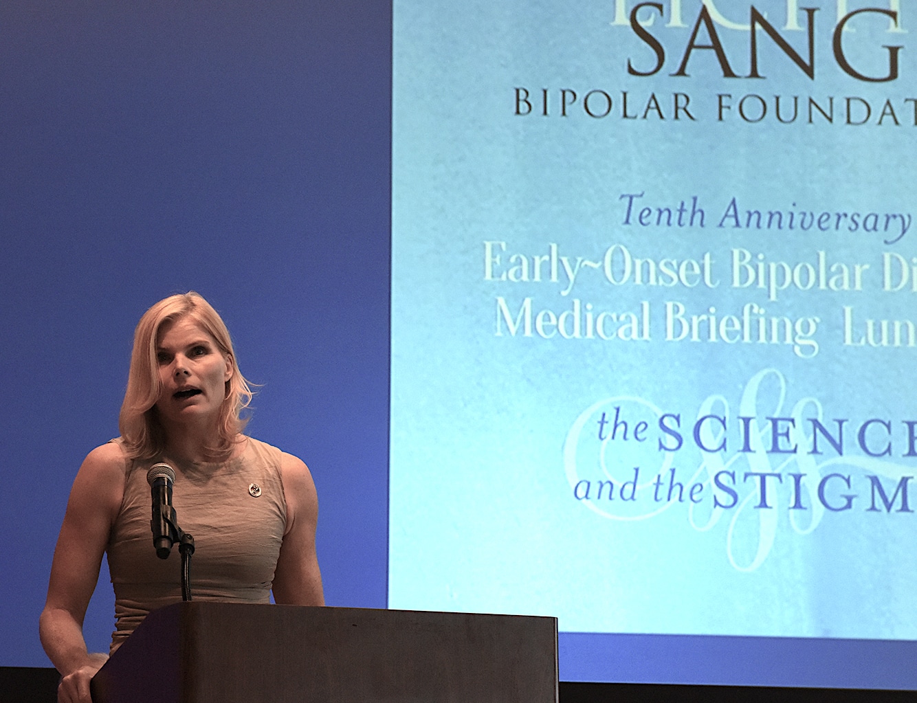 Mariel Hemingway at the Foundation's Chicago Early-Onset Bipolar Disorder Medical Briefing Luncheon